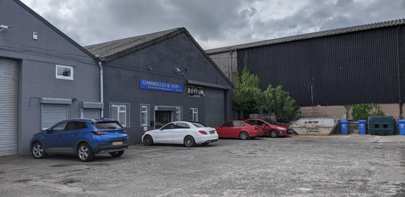 Exterior of building and car park